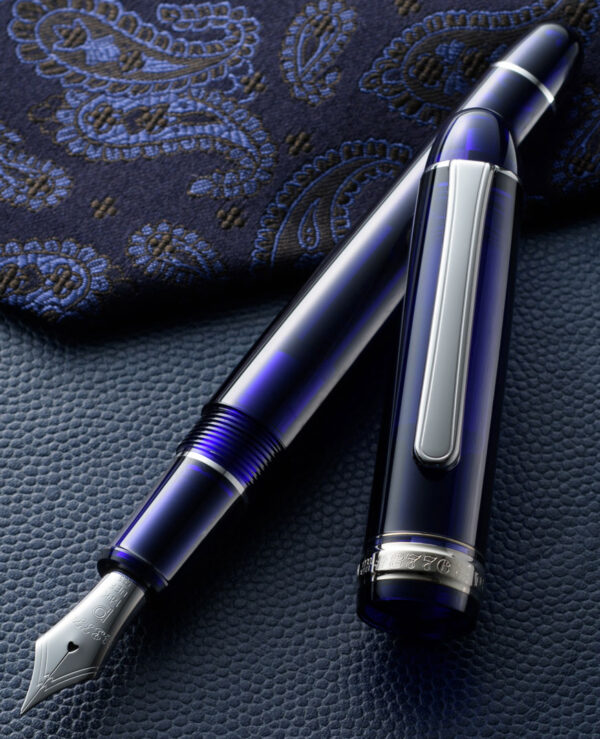 Platinum 3776 Century Chartres Blue Silver fountain pen