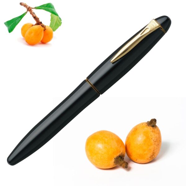 platinum izumo urushi biwatame fountain pen with loquat fruit