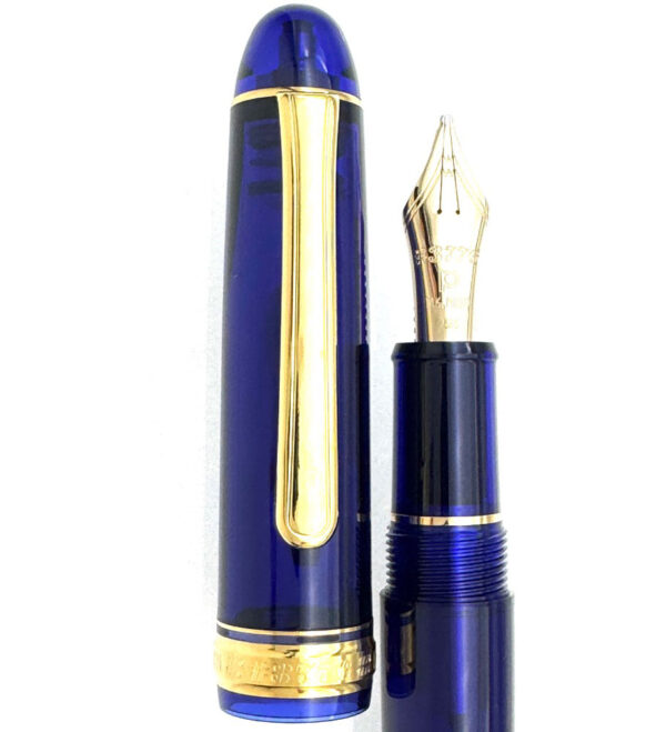 Platinum 3776 Century Chartres Blue Gold Music Pen