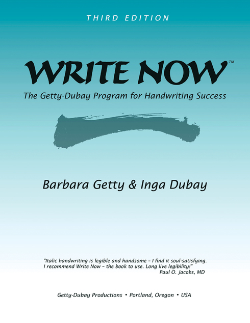 Write Now: The Getty-Dubay Program For Handwriting Success