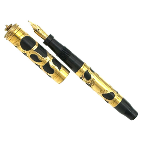 Parker No 16 Gold-Filled Metal Filagree fountain pen