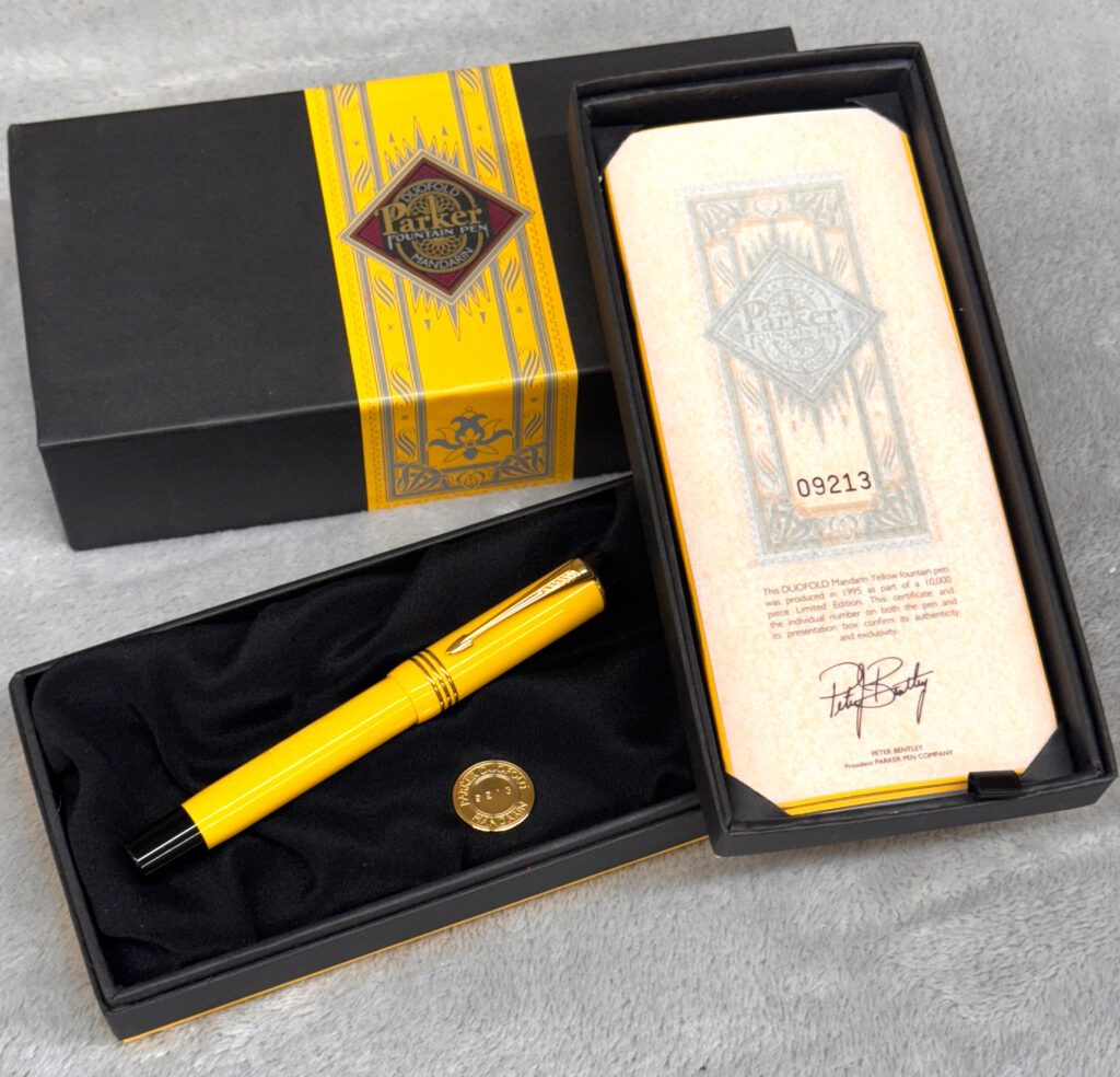 Parker Duofold Centennial Mandarin Yellow Limited Edition fountain pen