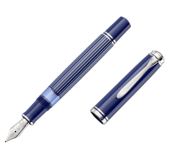 Pelikan Souveran M815 Metal Striped Blue Special Edition fountain pen