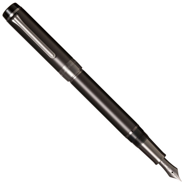 Sailor Cylint Matte Black Stainless Steel fountain pen posted