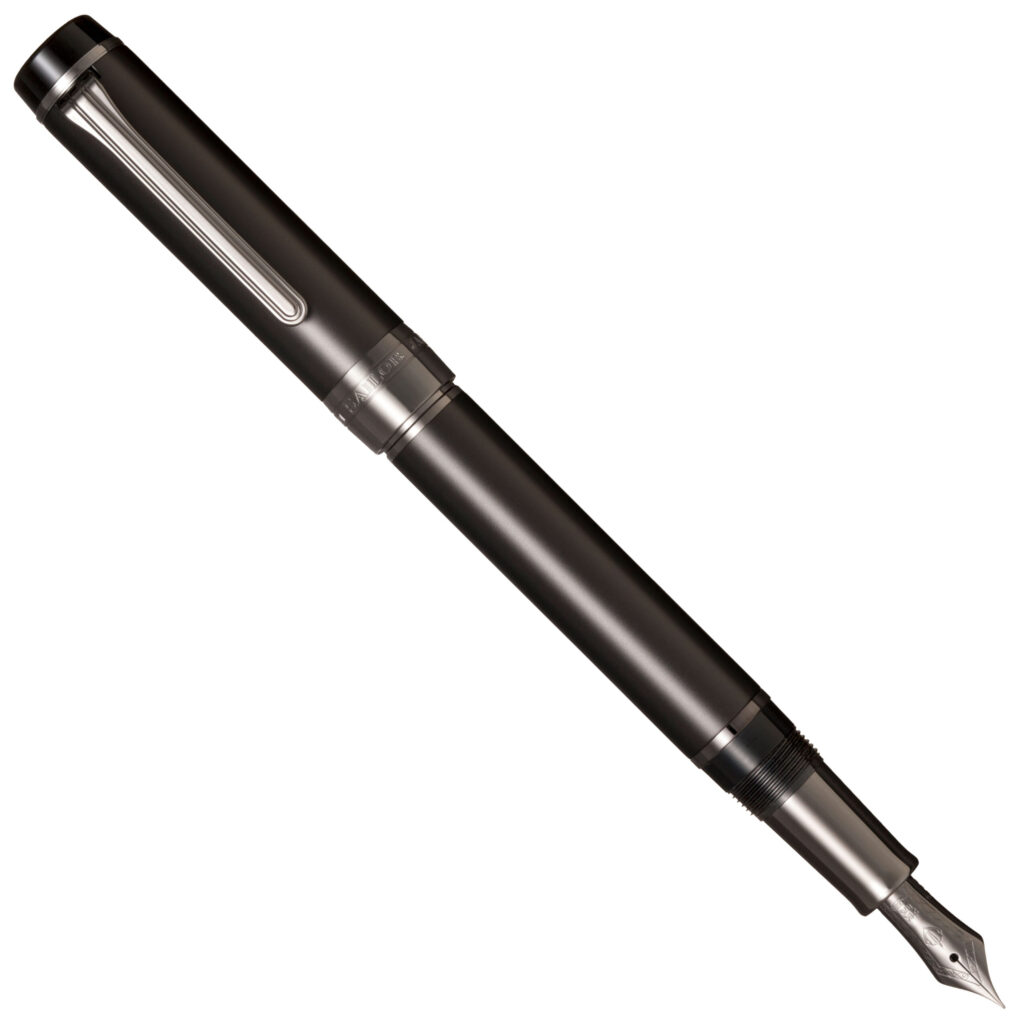 Sailor Cylint Matte Black Stainless Steel fountain pen posted
