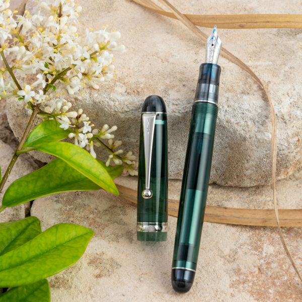 Pilot Custom 74 Forest Green Demonstrator - flower