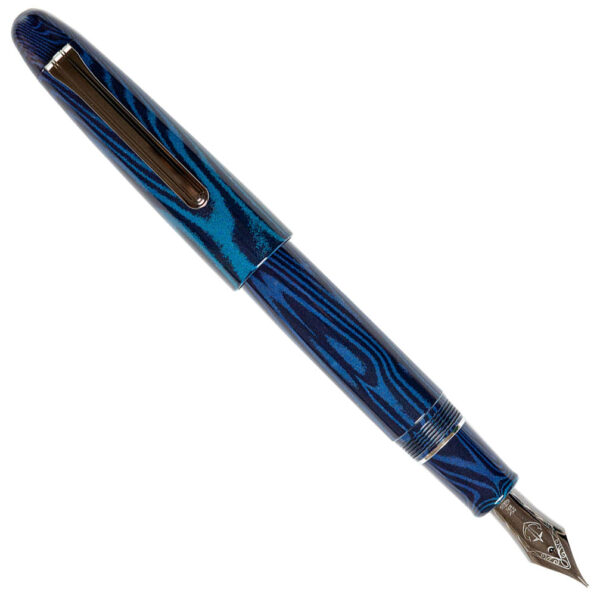 Sailor King of Pen Ebonite Blue Phoenix fountain pen posted