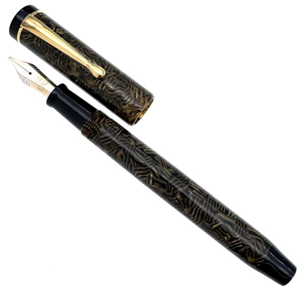 Bexley Tiger Eye fountain pen - uncapped