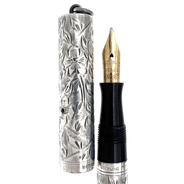 Waterman 452 1/2 V Sterling Silver fountain pen - cap and barrel