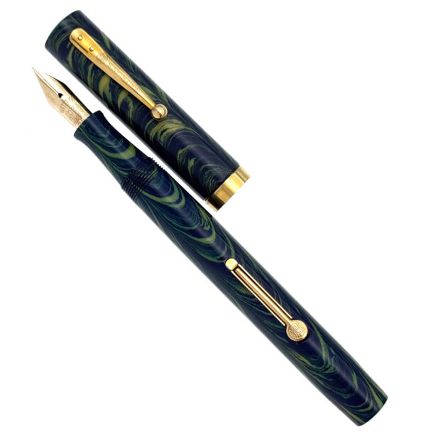 Waterman 94 Blue Ripple fountain pen - uncapped