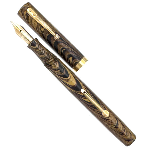 Waterman 94 Olive Ripple fountain pen uncapped
