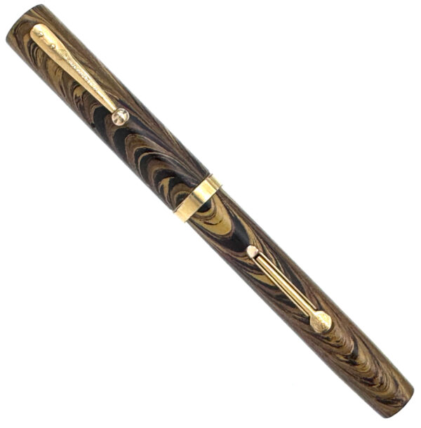 Waterman 94 Olive Ripple fountain pen closed