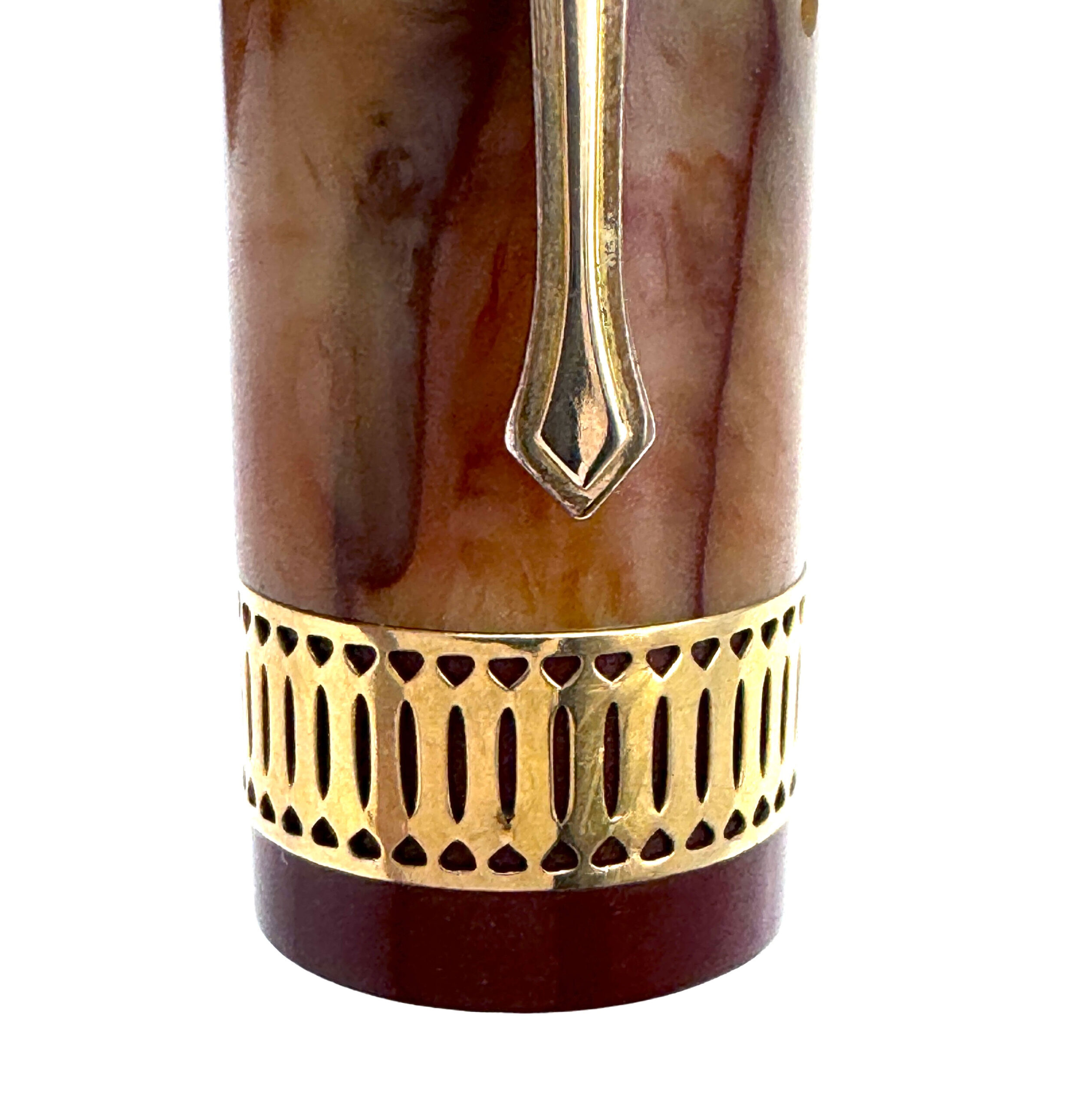 Waterman Patrician Onyx fountain pen cap detail