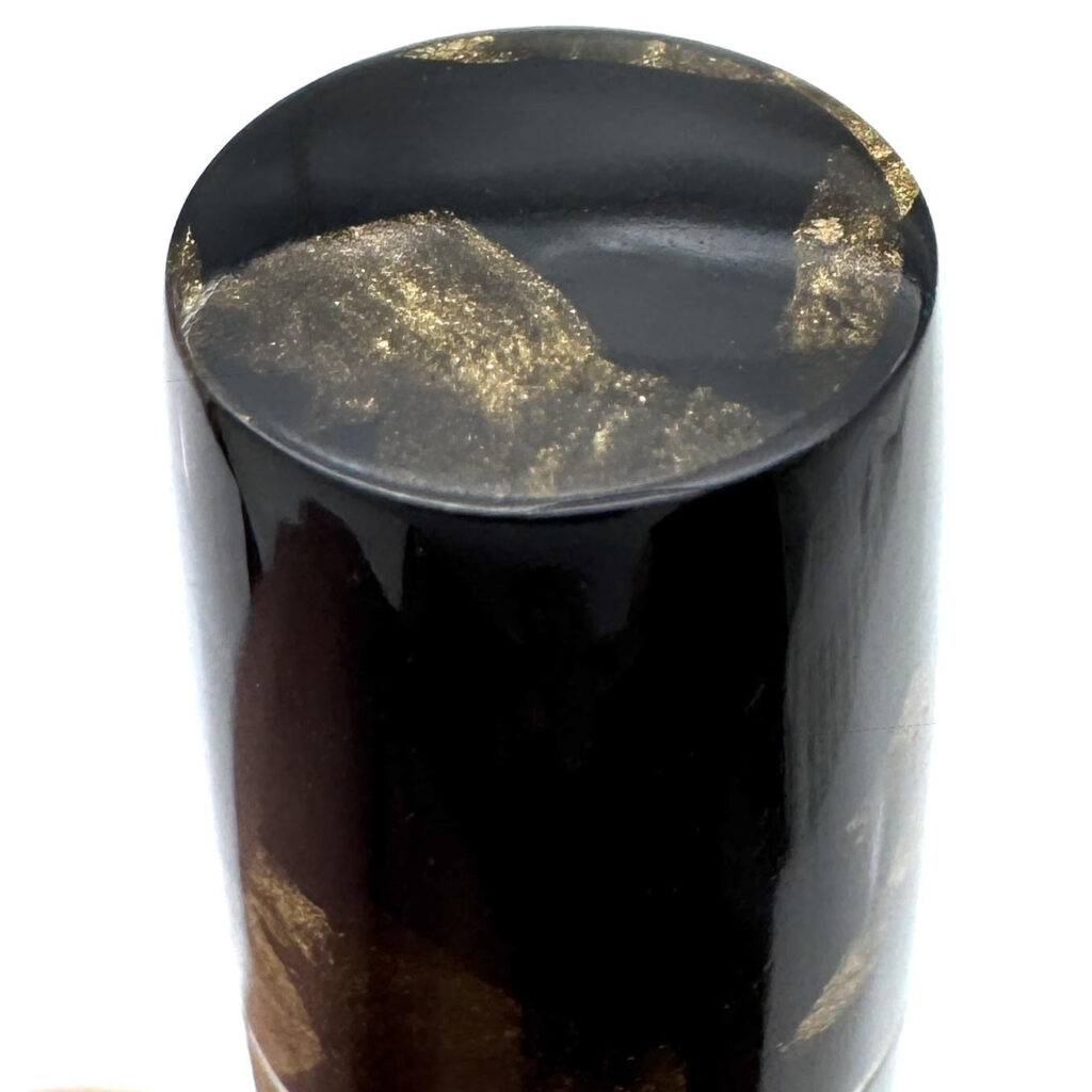 Conklin Endura Senior Black and Bronze Celluloid - cap close