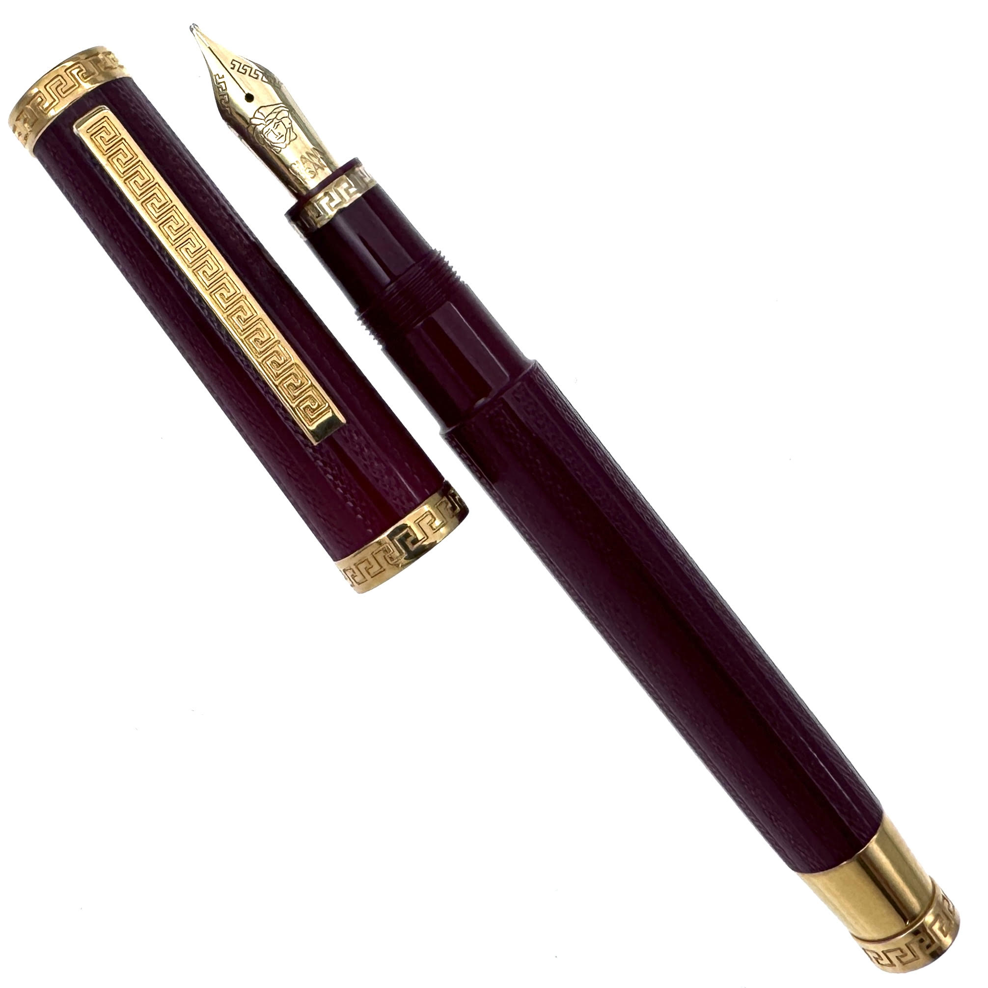 OMAS for Gianni Versace Burgundy Gold - hero and cap