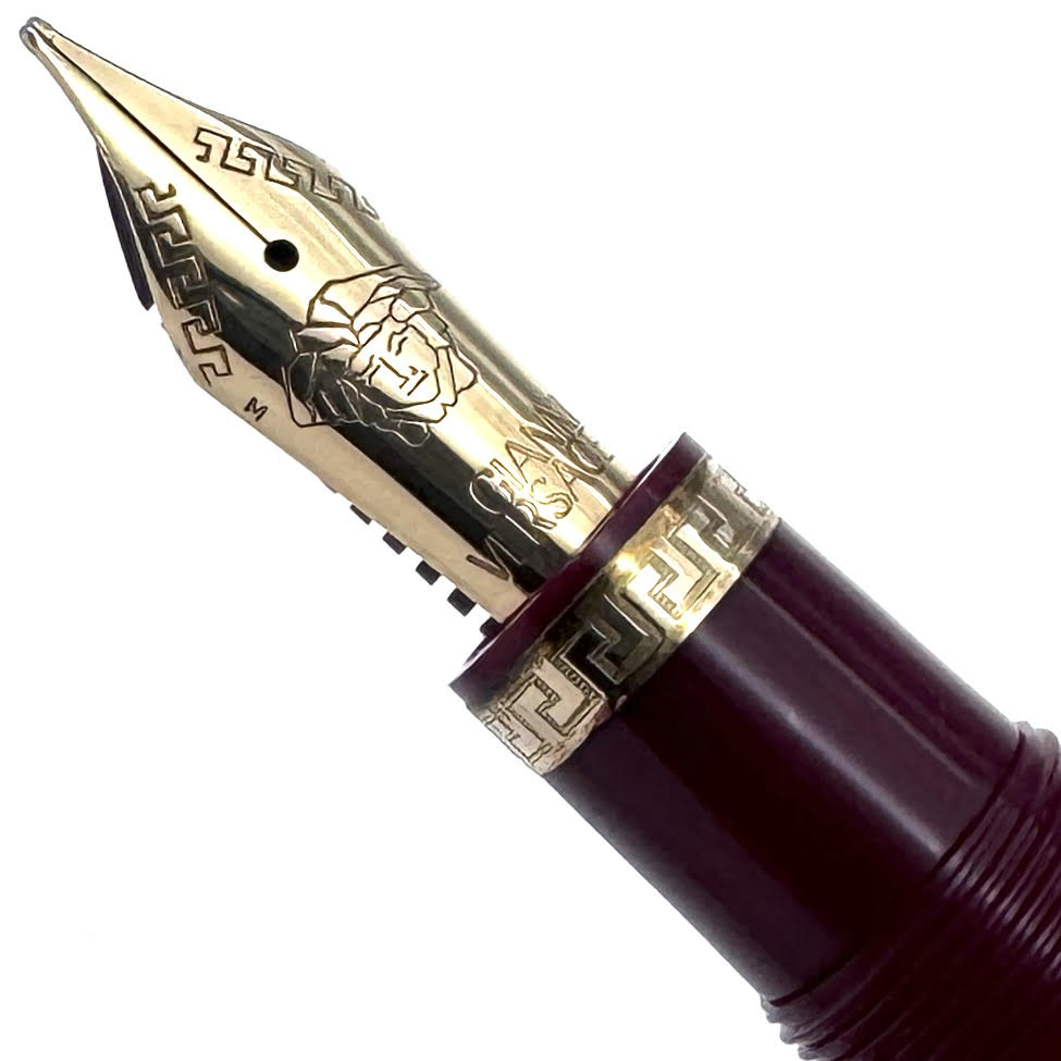 OMAS for Gianni Versace Burgundy Gold - nib top