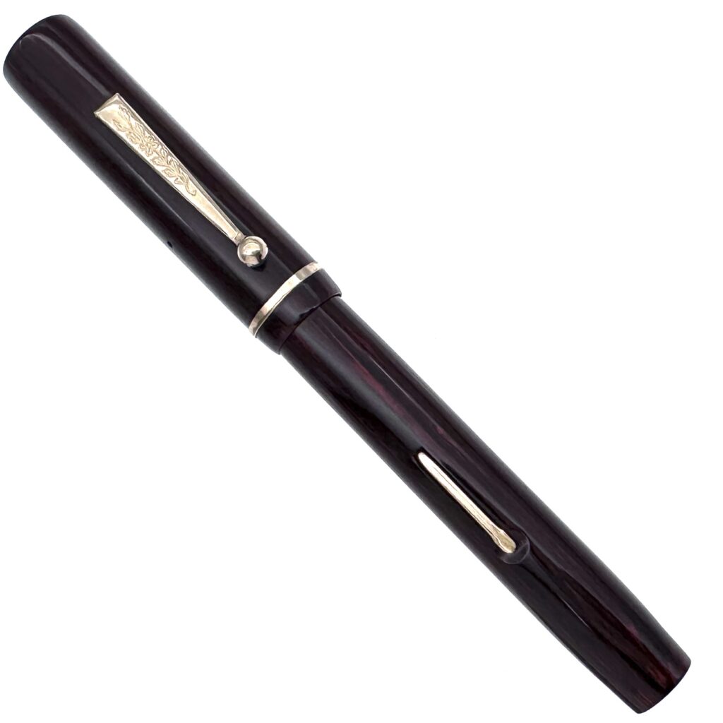 Lincoln Red Black Woodgrain fountain pen