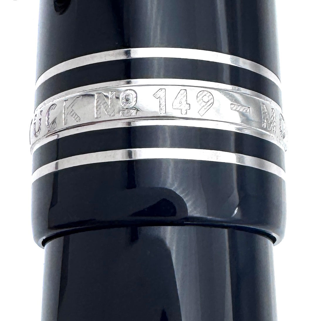 Montblanc Meisterstück 149 Black Platinum - cap ring