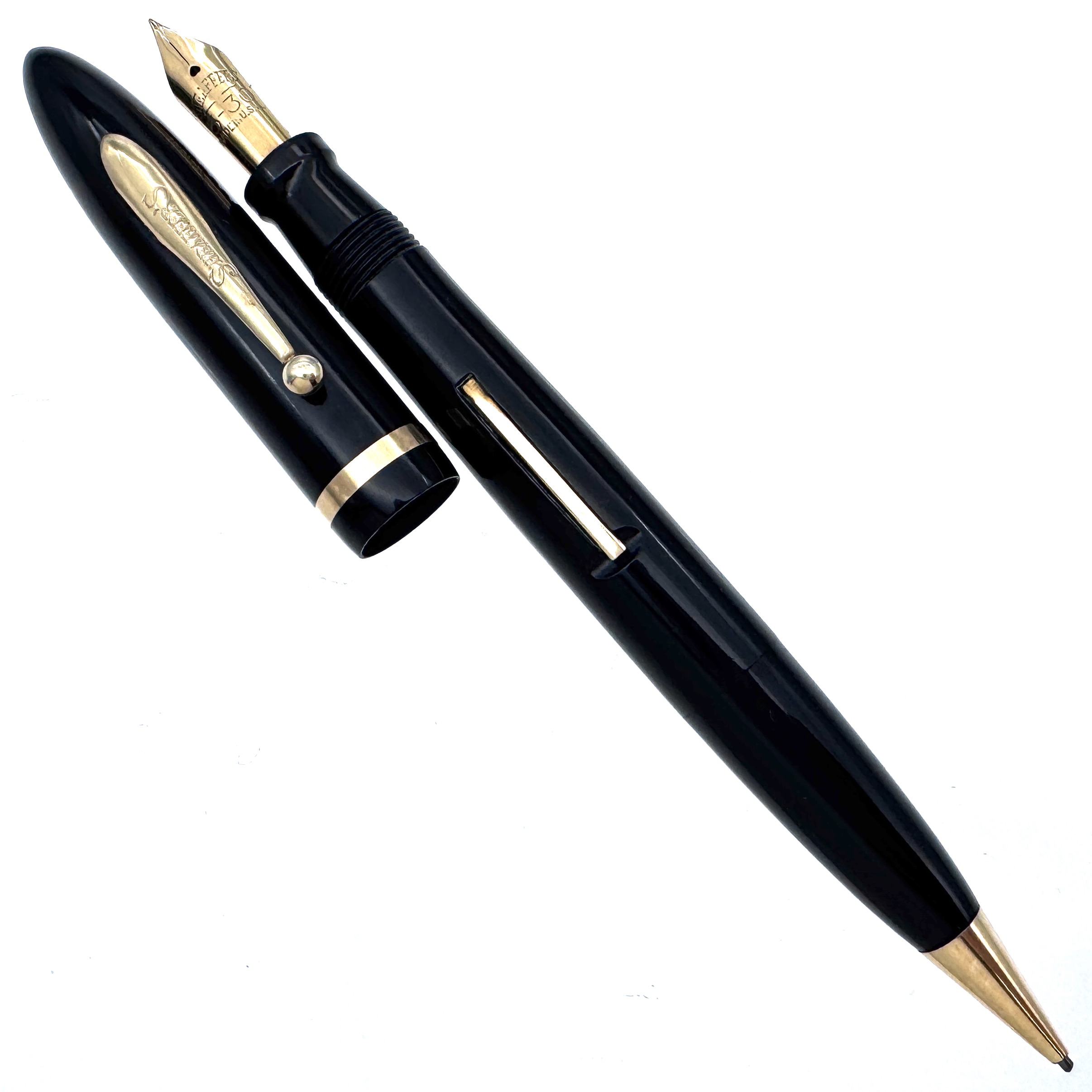 Sheaffer's 5-30 Combo Pen and Pencil-hero and cap