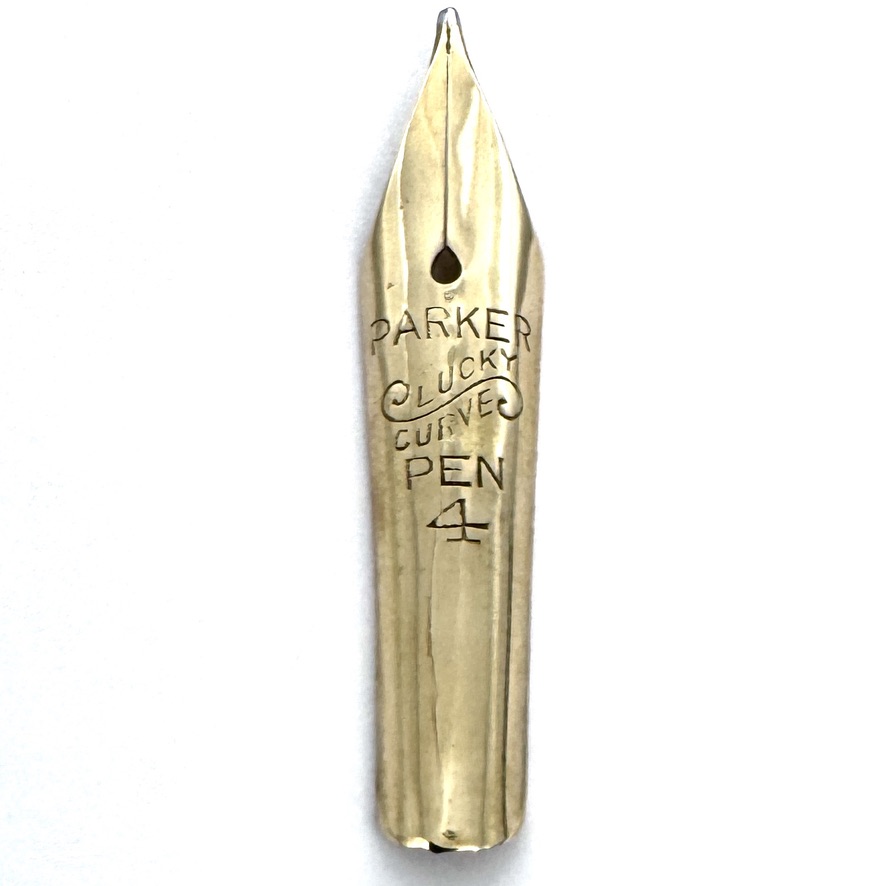 Parker Lucky Curve #4 Scroll Imprint Tear Drop Vent Hole